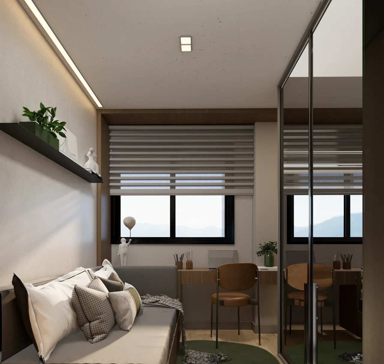 Living decorado do Mirage
