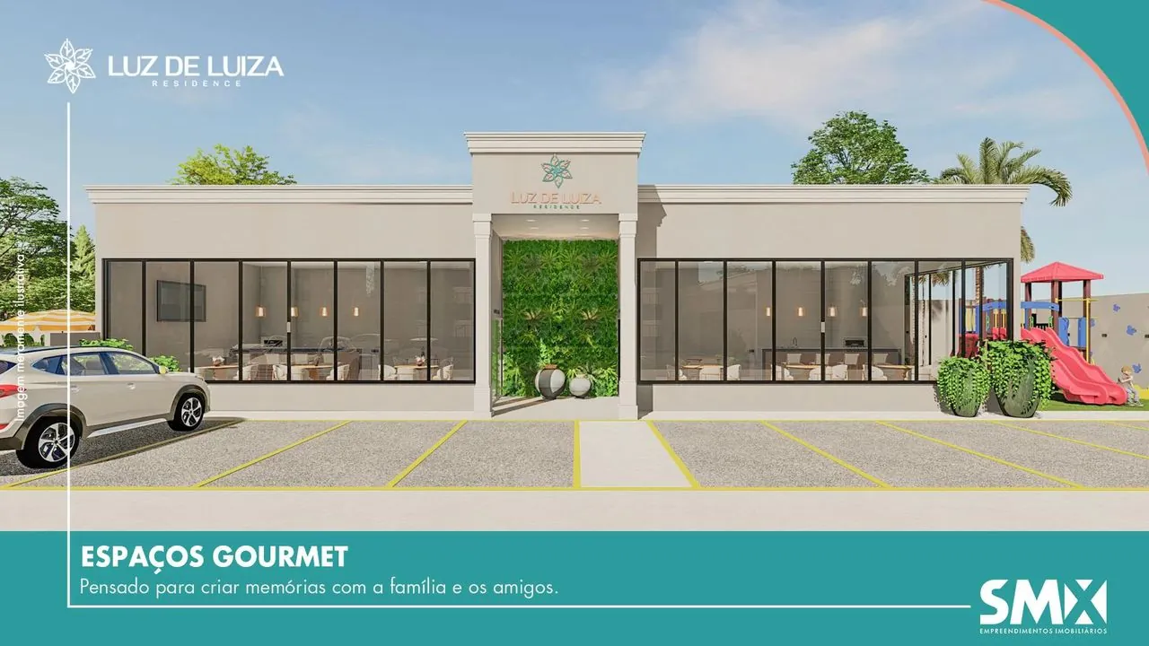Espaço gourmet com churrasqueira do Luz de Luiza