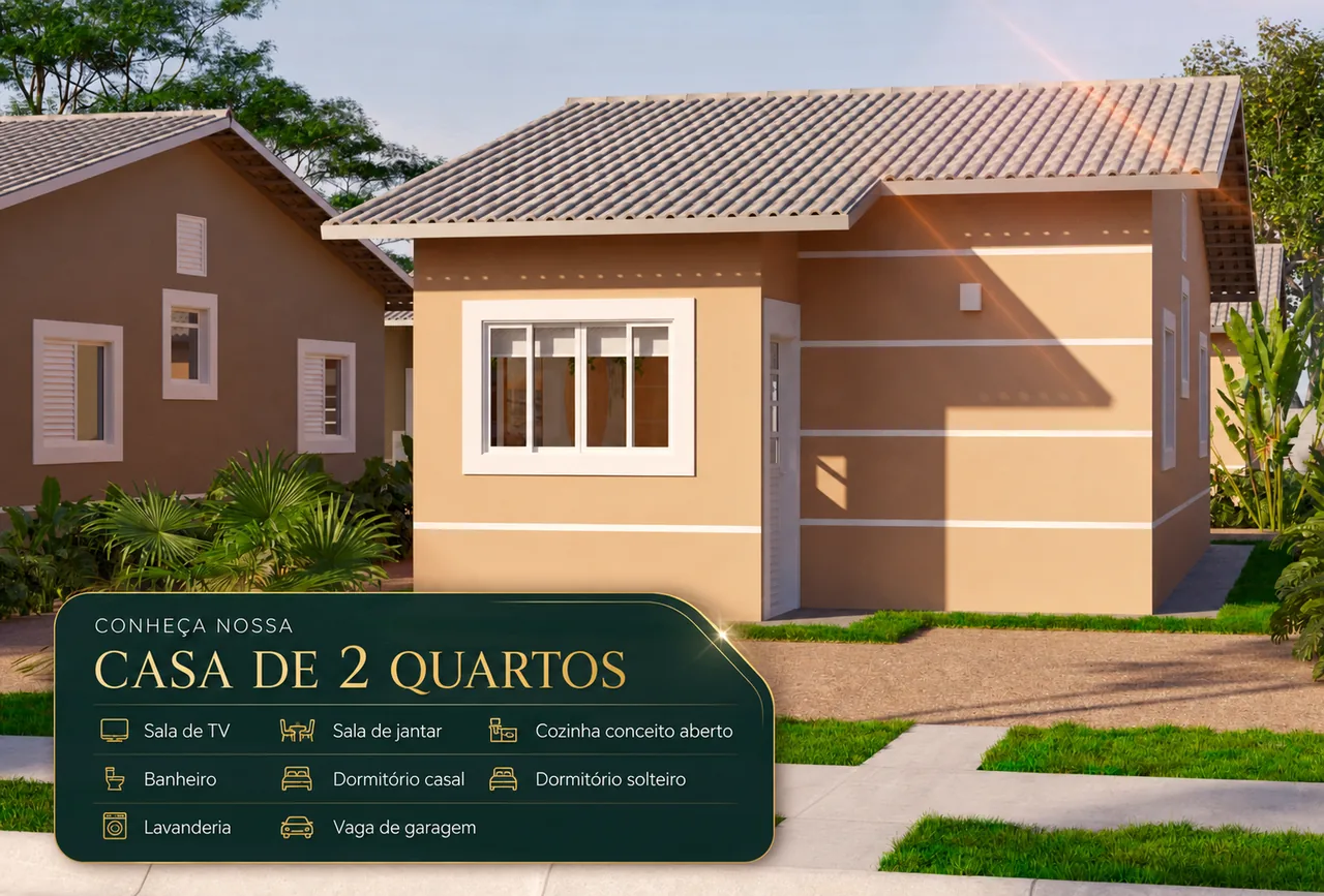 Casa com 2 dormitórios em Dourados no Residencial Portal do Sol
