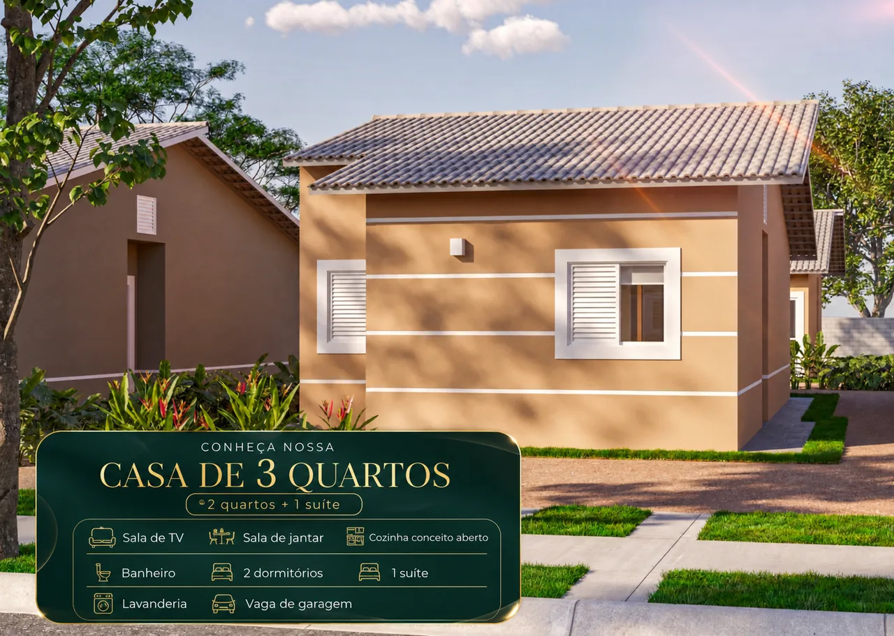 Casa com 3 dormitórios e suíte em Dourados no Residencial Portal do Sol