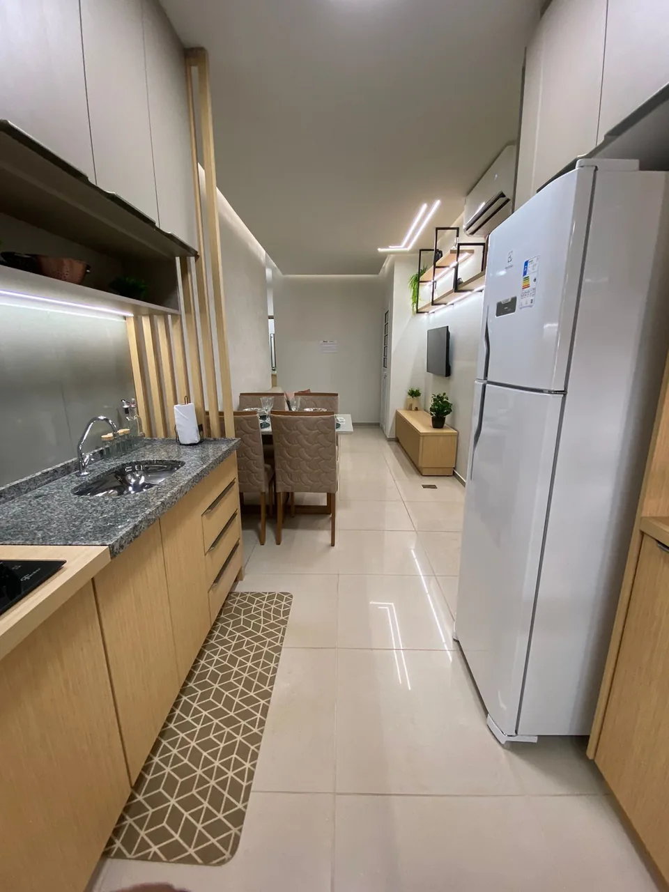 Cozinha da casa decorada do Residencial Portal do Sol