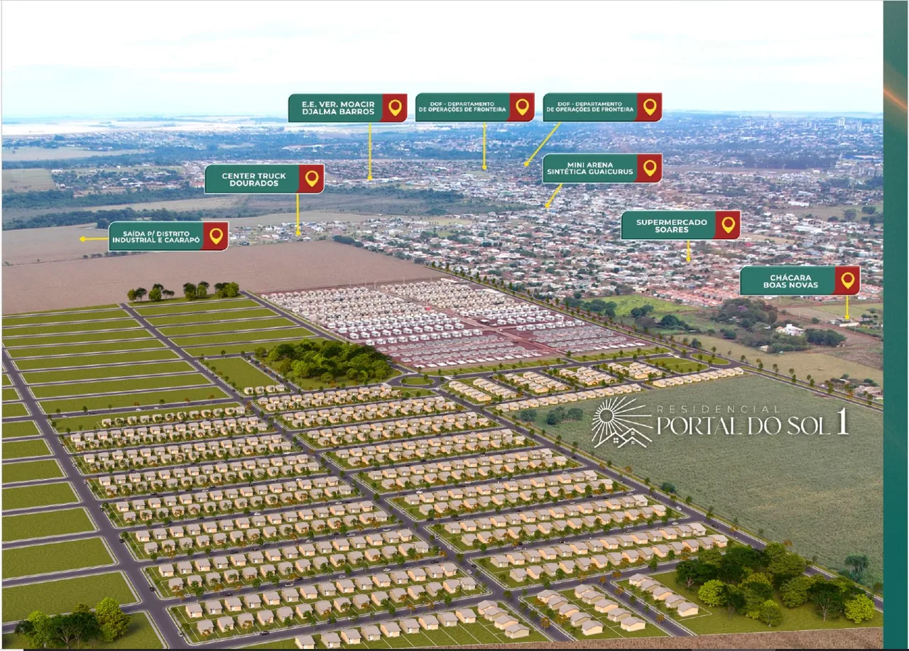 Mapa de localização do Residencial Portal do Sol em Dourados MS