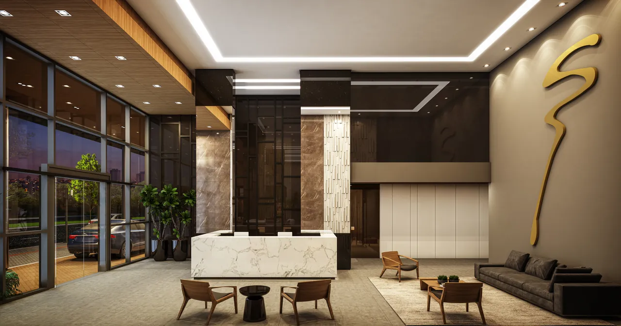 Lobby residencial do Sunset